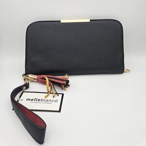 NWT Melie Bianco Clutch Purse Wristlet Bag Black Anthropologie